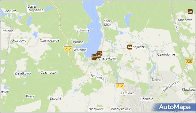 mapa Charzykowy, Charzykowy na mapie Targeo