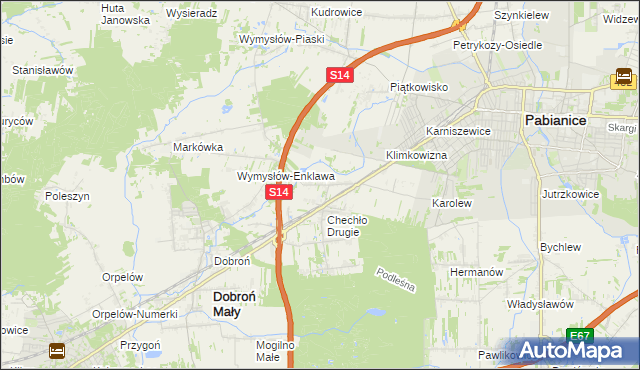 mapa Chechło Pierwsze, Chechło Pierwsze na mapie Targeo