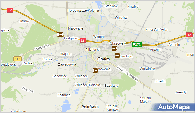 mapa Chełma, Chełm na mapie Targeo