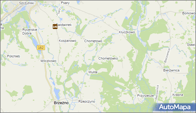 mapa Chomętówko, Chomętówko na mapie Targeo