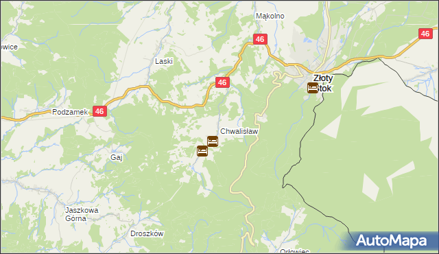 mapa Chwalisław, Chwalisław na mapie Targeo