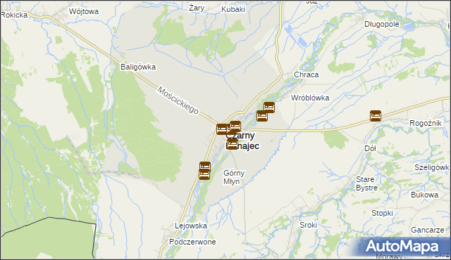 mapa Czarny Dunajec, Czarny Dunajec na mapie Targeo