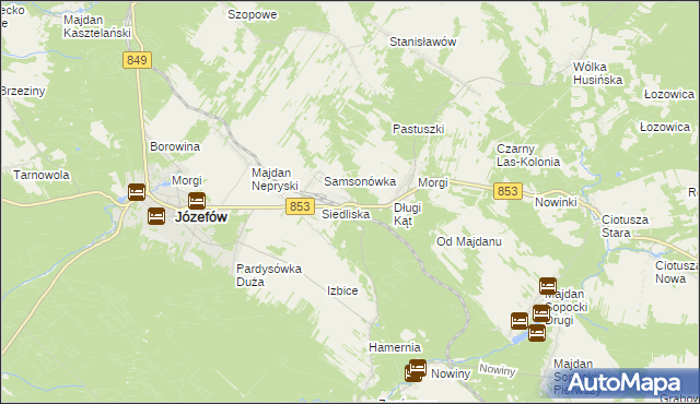 mapa Długi Kąt-Osada, Długi Kąt-Osada na mapie Targeo