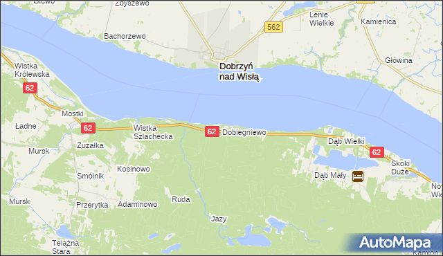 mapa Dobiegniewo, Dobiegniewo na mapie Targeo