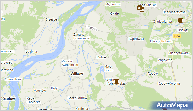 mapa Dobre gmina Wilków, Dobre gmina Wilków na mapie Targeo