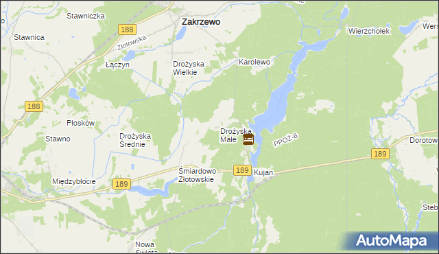 mapa Drożyska Małe, Drożyska Małe na mapie Targeo