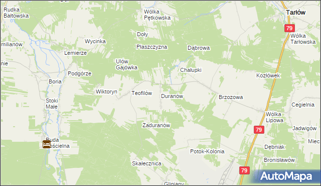 mapa Duranów, Duranów na mapie Targeo