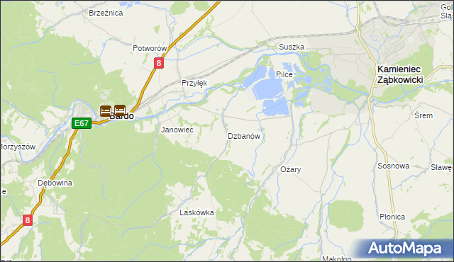 mapa Dzbanów, Dzbanów na mapie Targeo