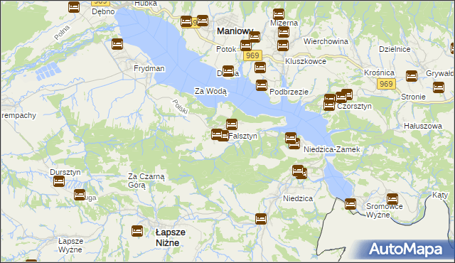 mapa Falsztyn, Falsztyn na mapie Targeo