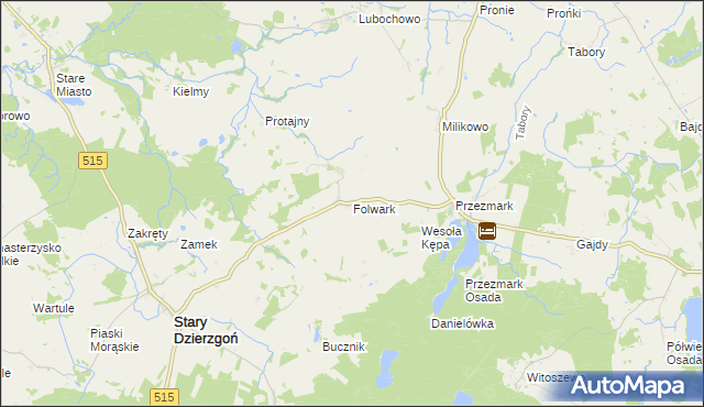 mapa Folwark gmina Stary Dzierzgoń, Folwark gmina Stary Dzierzgoń na mapie Targeo
