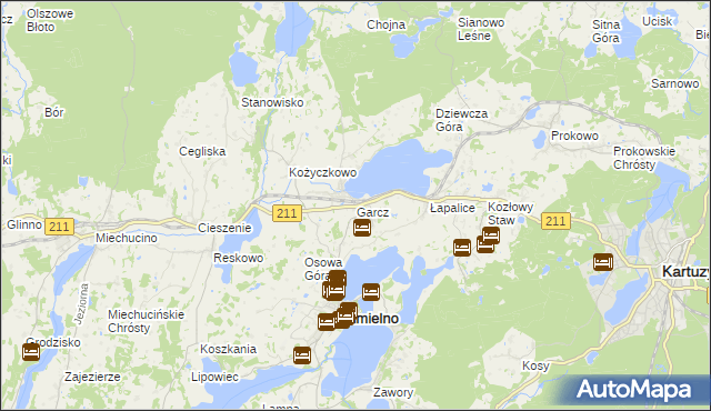 mapa Garcz, Garcz na mapie Targeo