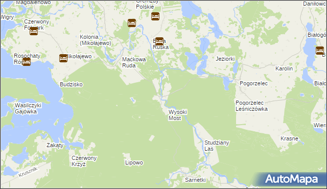 mapa Głęboka Biel, Głęboka Biel na mapie Targeo