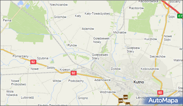 mapa Gołębiewek Stary, Gołębiewek Stary na mapie Targeo