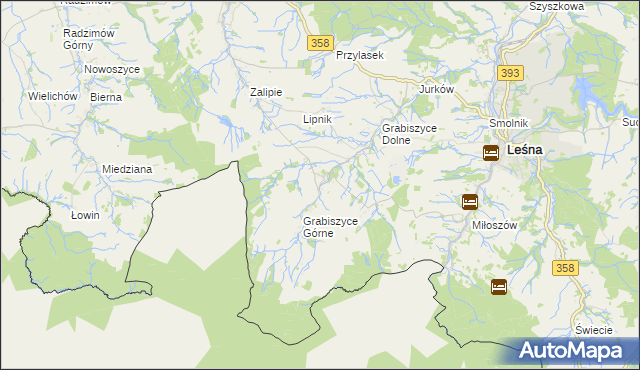 mapa Grabiszyce Średnie, Grabiszyce Średnie na mapie Targeo