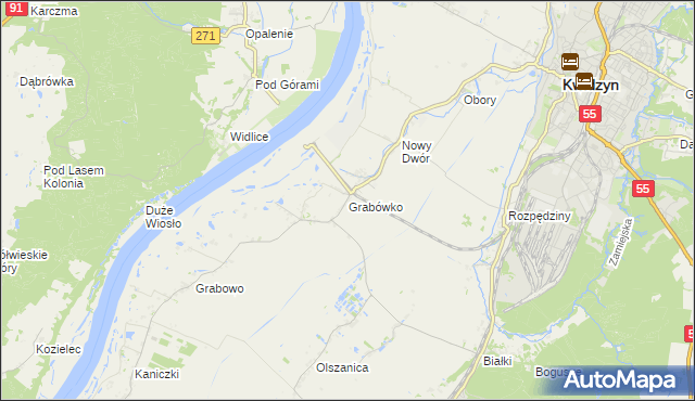 mapa Grabówko gmina Kwidzyn, Grabówko gmina Kwidzyn na mapie Targeo