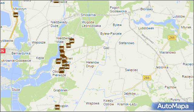 mapa Helenów Pierwszy gmina Kramsk, Helenów Pierwszy gmina Kramsk na mapie Targeo