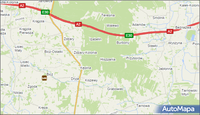 mapa Hiszpania, Hiszpania na mapie Targeo