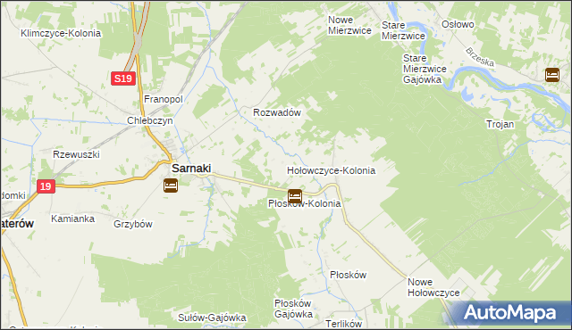 mapa Hołowczyce-Kolonia, Hołowczyce-Kolonia na mapie Targeo