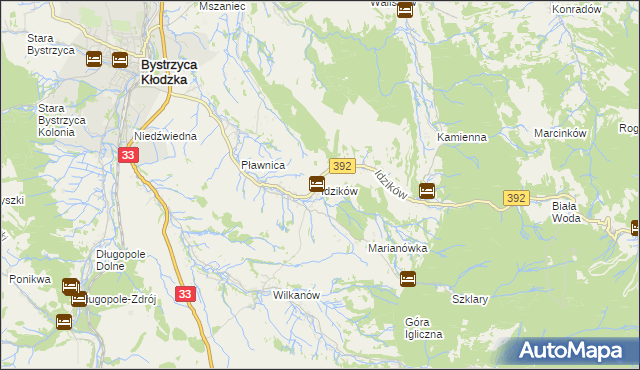 mapa Idzików, Idzików na mapie Targeo