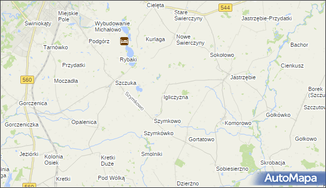 mapa Igliczyzna, Igliczyzna na mapie Targeo