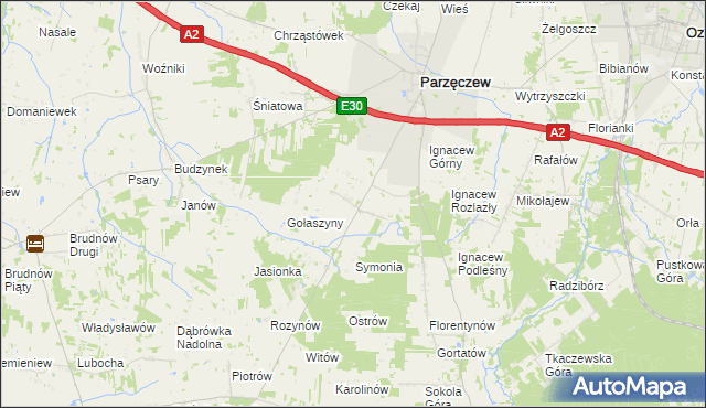 mapa Ignacew Folwarczny, Ignacew Folwarczny na mapie Targeo