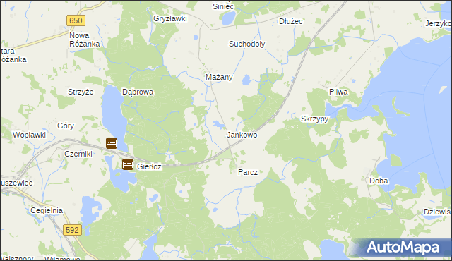 mapa Jankowo gmina Kętrzyn, Jankowo gmina Kętrzyn na mapie Targeo