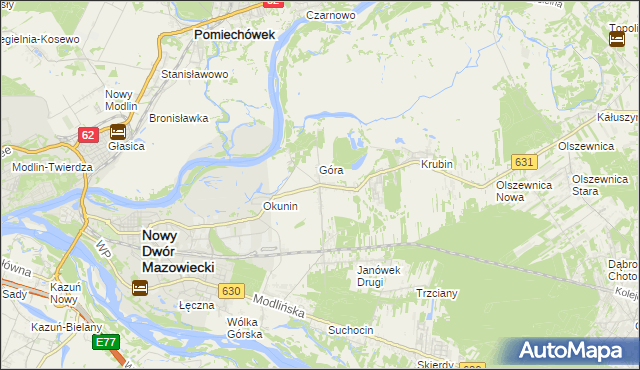 mapa Janówek Pierwszy, Janówek Pierwszy na mapie Targeo