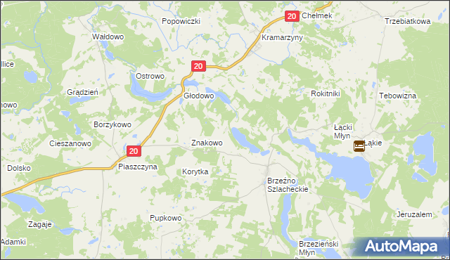 mapa Janowo gmina Lipnica, Janowo gmina Lipnica na mapie Targeo