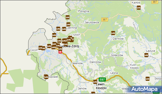 mapa Jerzykowice Wielkie, Jerzykowice Wielkie na mapie Targeo