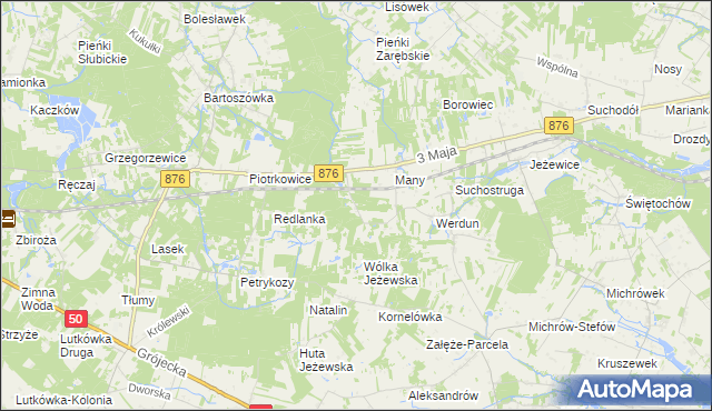 mapa Julianów gmina Tarczyn, Julianów gmina Tarczyn na mapie Targeo