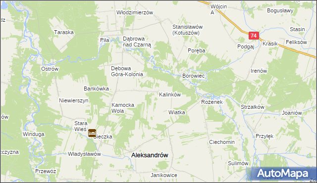 mapa Kalinków, Kalinków na mapie Targeo