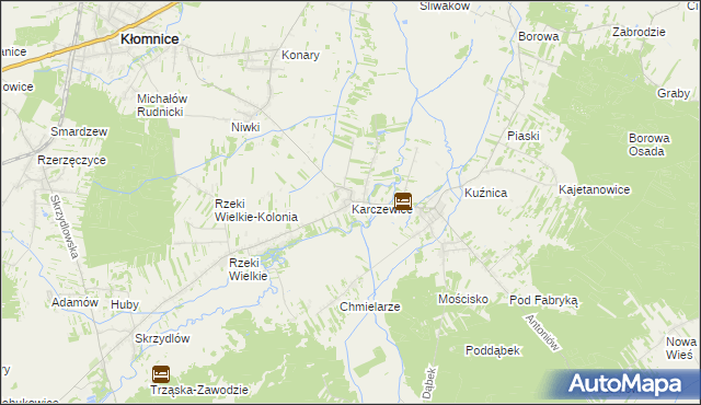 mapa Karczewice, Karczewice na mapie Targeo