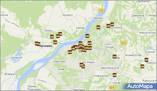 mapa Kazimierz Dolny, Kazimierz Dolny na mapie Targeo