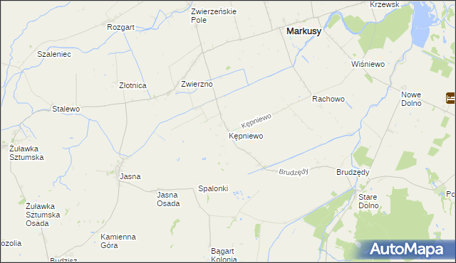 mapa Kępniewo, Kępniewo na mapie Targeo