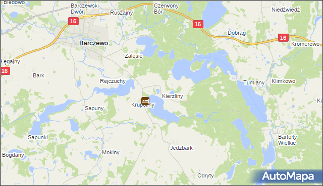 mapa Kierzliny, Kierzliny na mapie Targeo