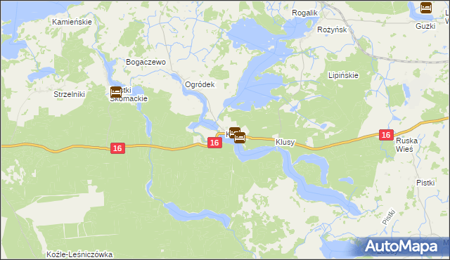 mapa Klusy gmina Orzysz, Klusy gmina Orzysz na mapie Targeo