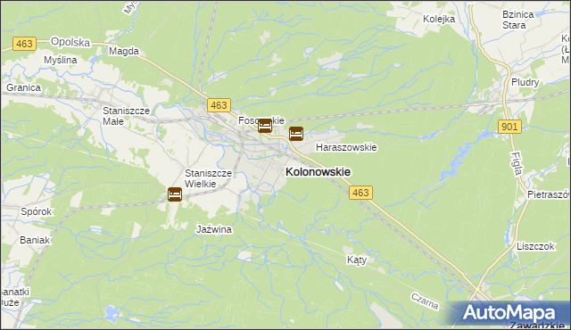 mapa Kolonowskie, Kolonowskie na mapie Targeo