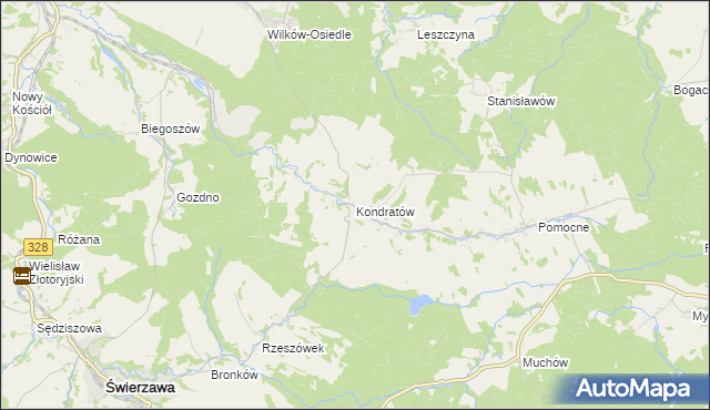 mapa Kondratów, Kondratów na mapie Targeo