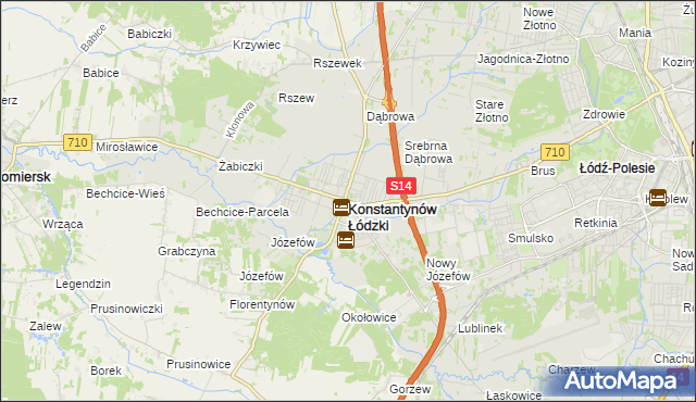 mapa Konstantynów Łódzki, Konstantynów Łódzki na mapie Targeo