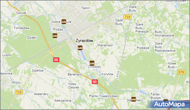 mapa Korytów A, Korytów A na mapie Targeo