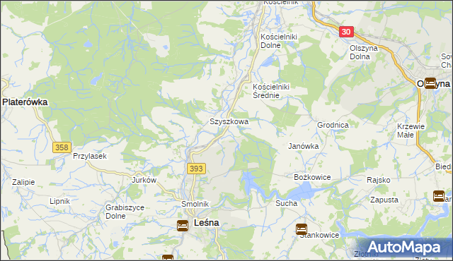 mapa Kościelniki Górne, Kościelniki Górne na mapie Targeo
