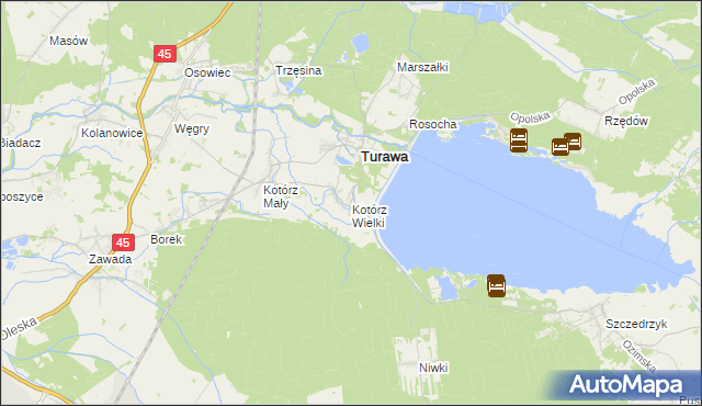 mapa Kotórz Wielki, Kotórz Wielki na mapie Targeo