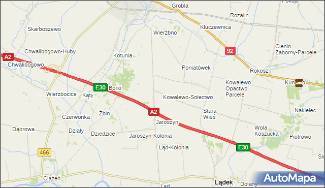 mapa Kowalewo-Sołectwo, Kowalewo-Sołectwo na mapie Targeo