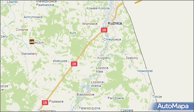 mapa Kruglany, Kruglany na mapie Targeo