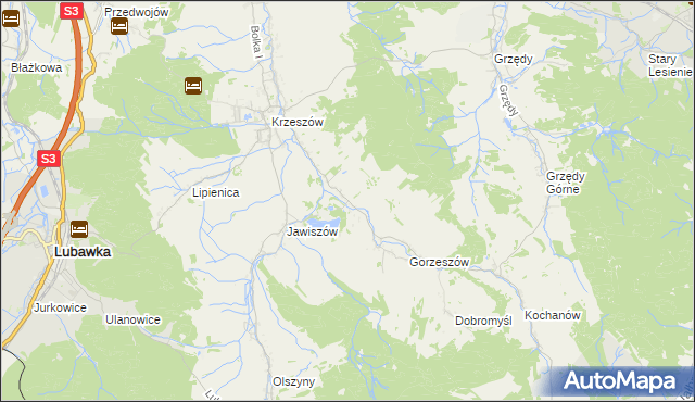 mapa Krzeszówek, Krzeszówek na mapie Targeo