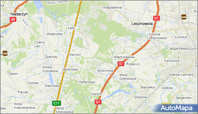 mapa Kuleszówka, Kuleszówka na mapie Targeo