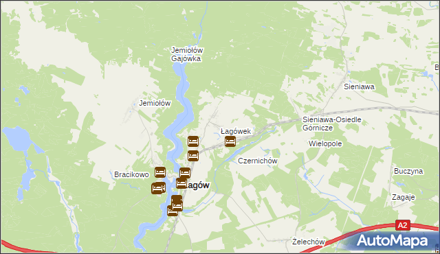 mapa Łagówek, Łagówek na mapie Targeo