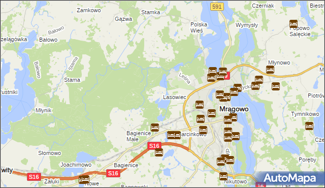 mapa Lasowiec, Lasowiec na mapie Targeo