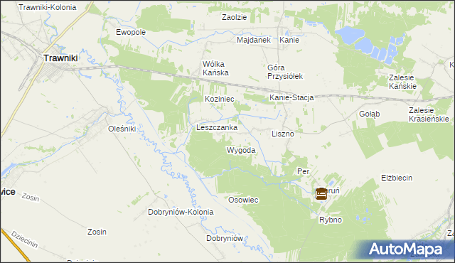mapa Liszno-Kolonia, Liszno-Kolonia na mapie Targeo