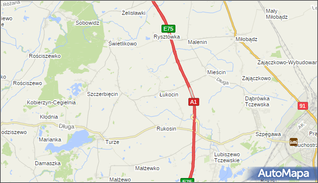 mapa Łukocin, Łukocin na mapie Targeo